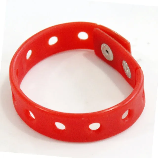 1PCS Random Color Silicone Bracelet Wristbands 19.5CM With Shoe Croc Buckle PVC Shoe Accessories Shoes charms Kid birthday Gifts