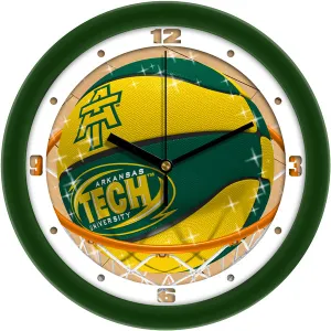 Arkansas Tech University Wall Clock - Basketball Slam Dunk