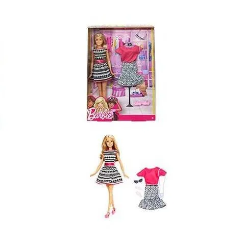 Barbie Fashionistas Doll and Fashion - Barbie Blonde Black/white dress