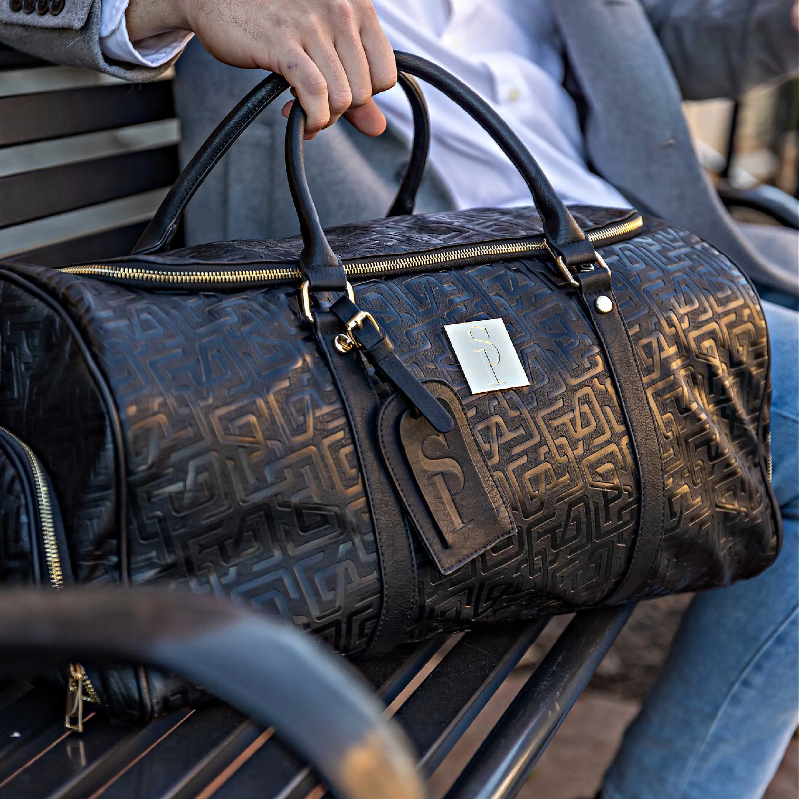 Black Monogram Leather Duffle Bag (150 Made)