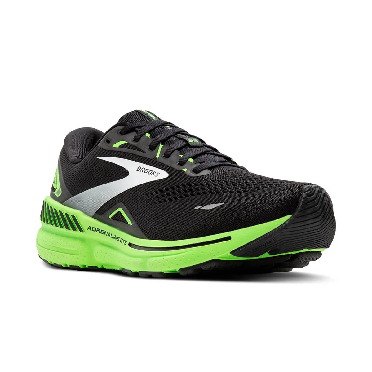 Brooks Adrenaline GTS 23 Mens | Black/green/white