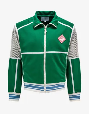 Casablanca Green Interlock Mesh Track Jacket