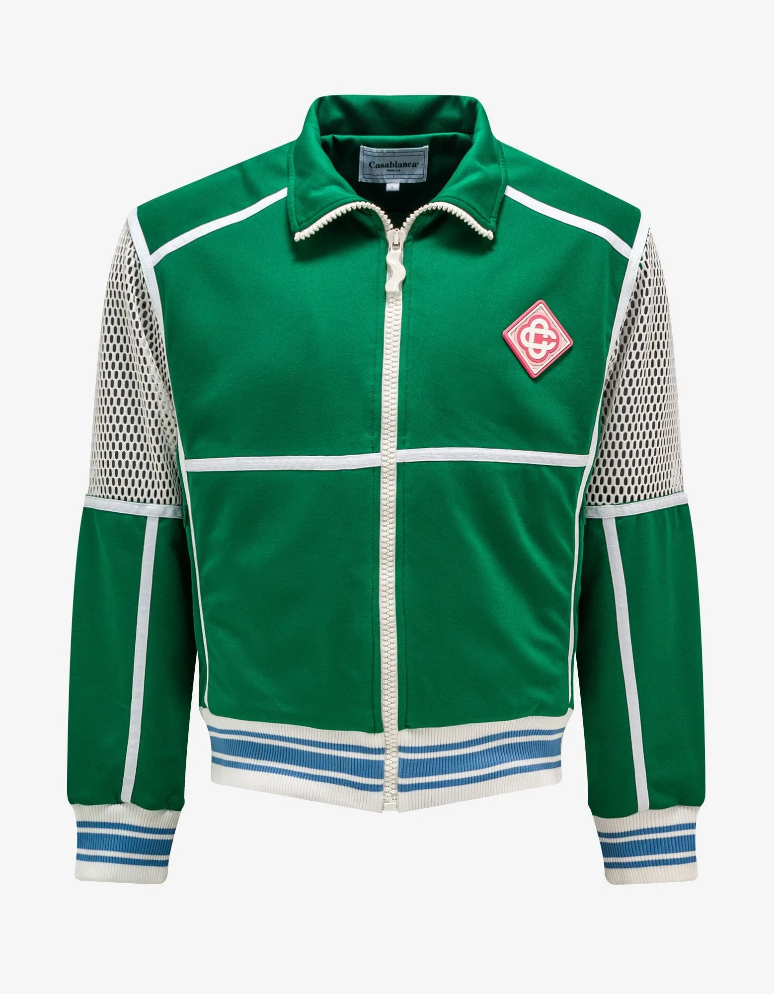 Casablanca Green Interlock Mesh Track Jacket