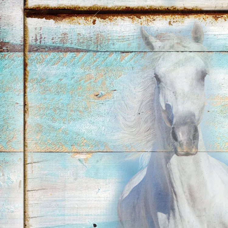 Coastal Wall Decor -Wild Horses on Beach Wall Art