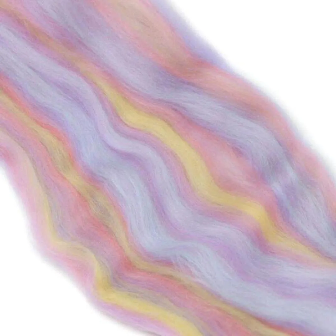 Cotton Candy Merino Wool Blend | 8 Ounces of Luxuriously Soft Multicolored Merino Wool Top