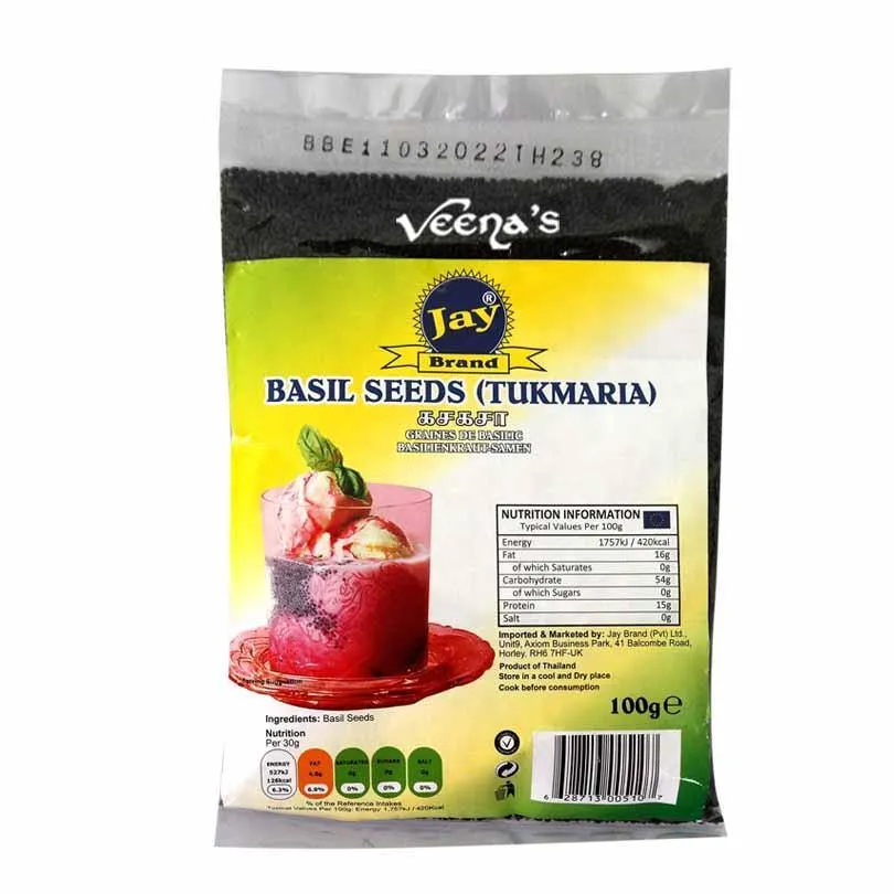 Jay Brand Basil Seeds 100g