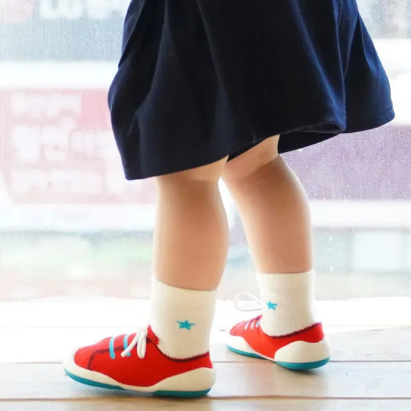 Komuello First Walker Shoes - Red String - 6 to 12 Months