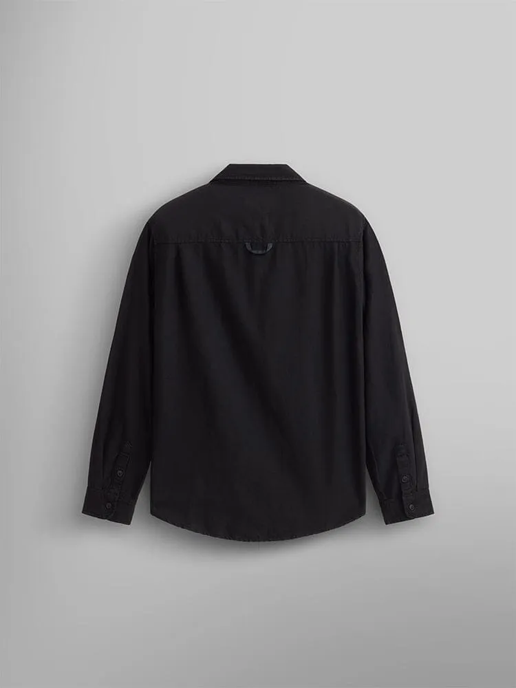 LONG SLEEVE MULTI POCKET SHIRT (BLACK)