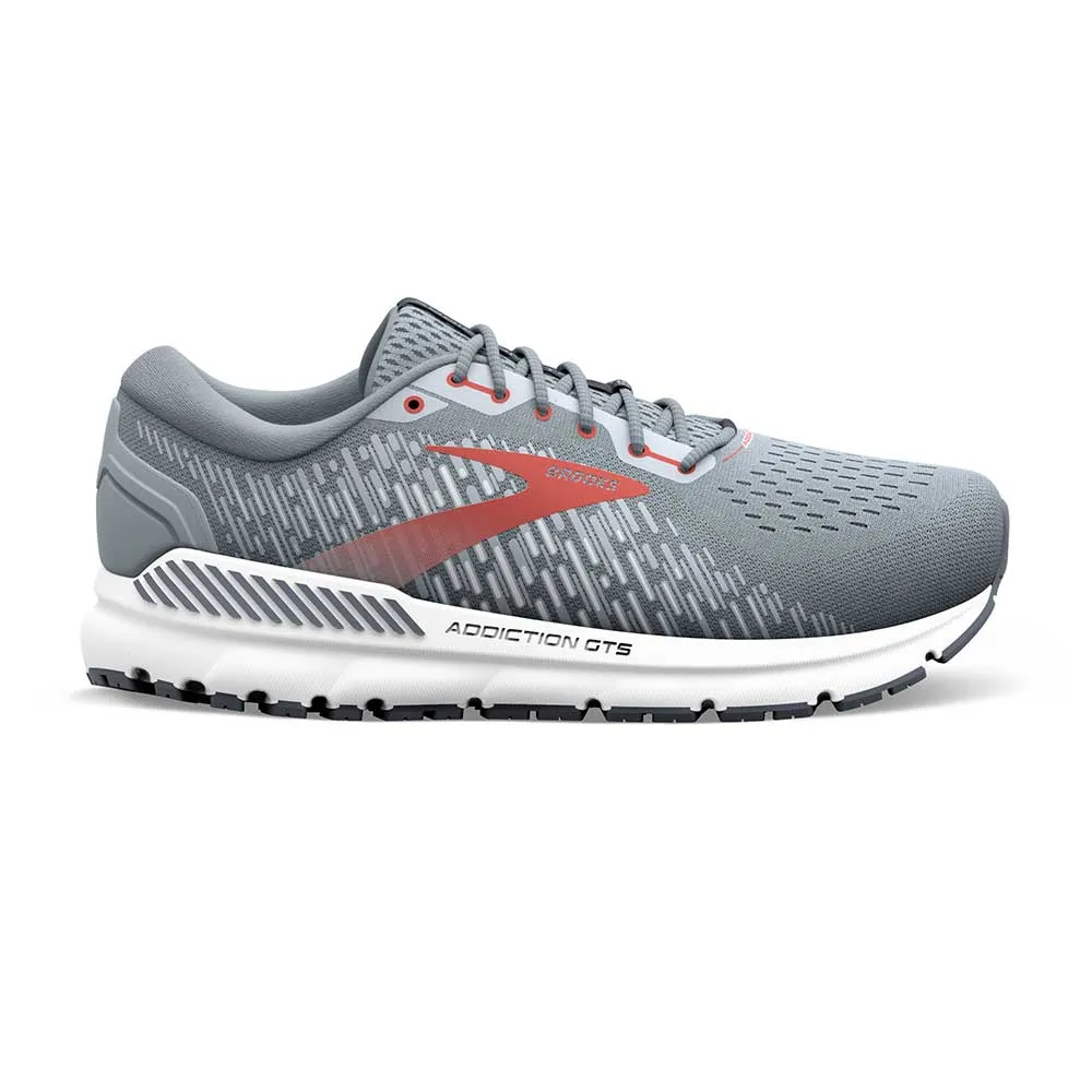 Men's Addiction GTS 15 Running Shoe - Grey/Ebony/Chili Oil - Regular (D)