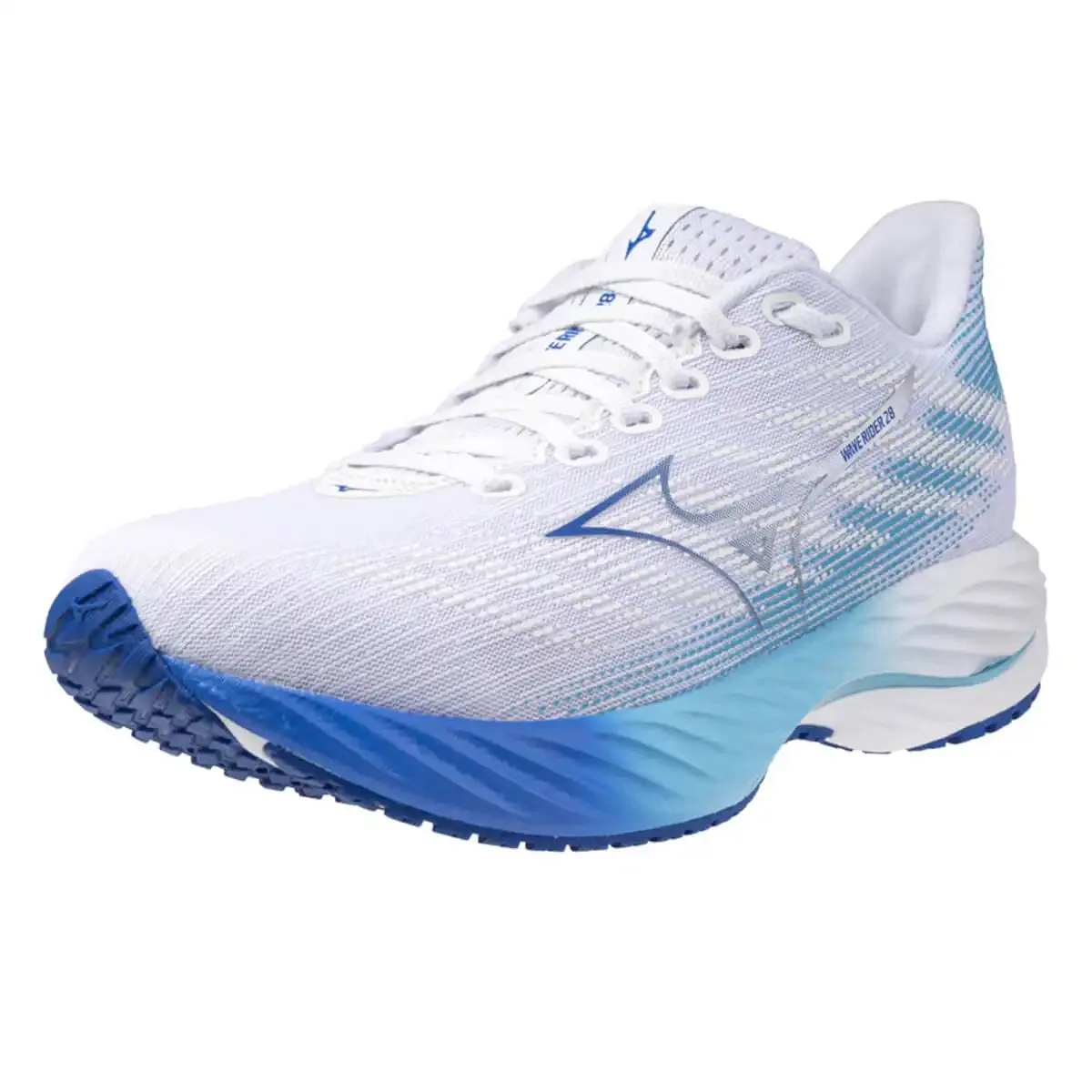 Mizuno Wave Rider 28 Womens | White/mugen Blue/river Blue