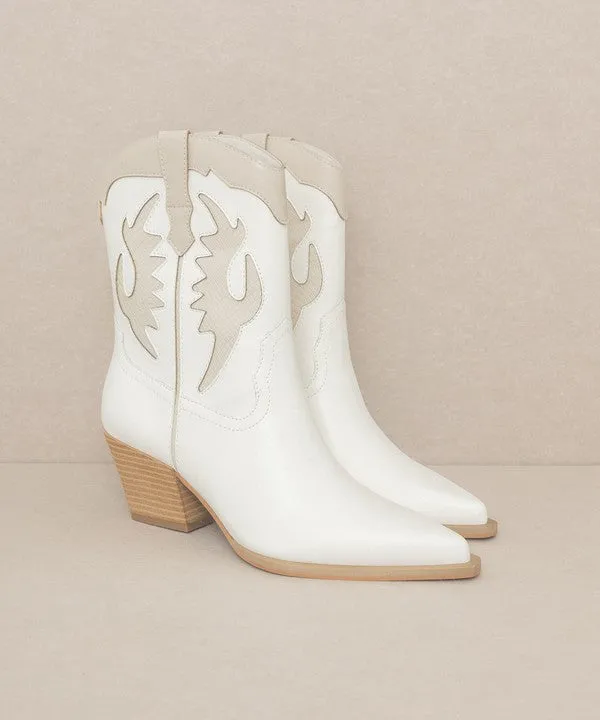 OASIS SOCIETY Houston - Layered Panel Cowboy Boots