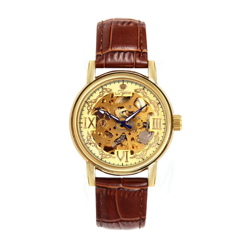 Original Mechanical Men watches Tourbillon automatic luxury brand business skeleton Genuine Leather strap Top brand relojes