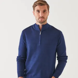 Patrick Assaraf Extra-Fine Merino Cold Dye Quarter Zip