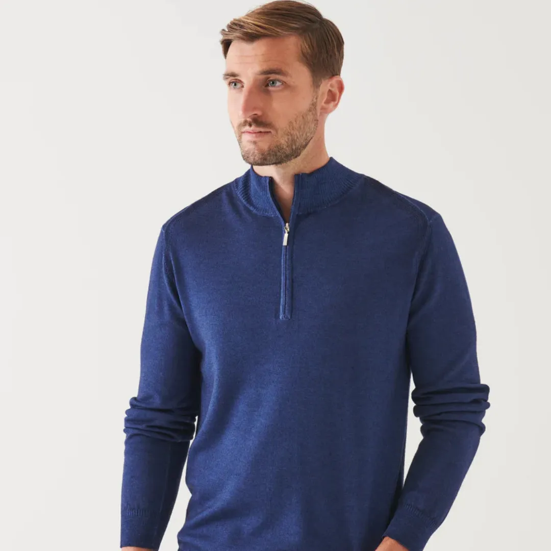 Patrick Assaraf Extra-Fine Merino Cold Dye Quarter Zip