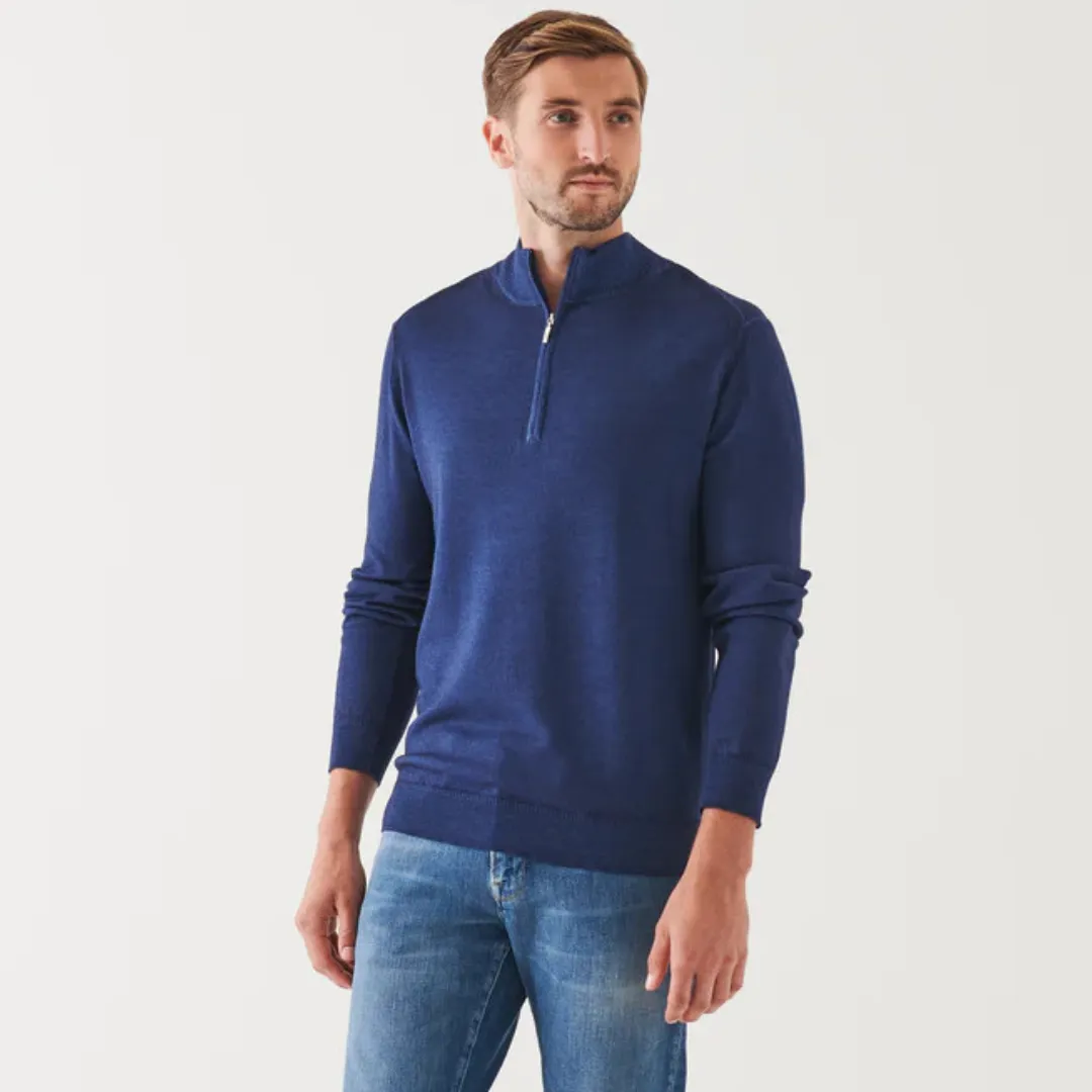 Patrick Assaraf Extra-Fine Merino Cold Dye Quarter Zip