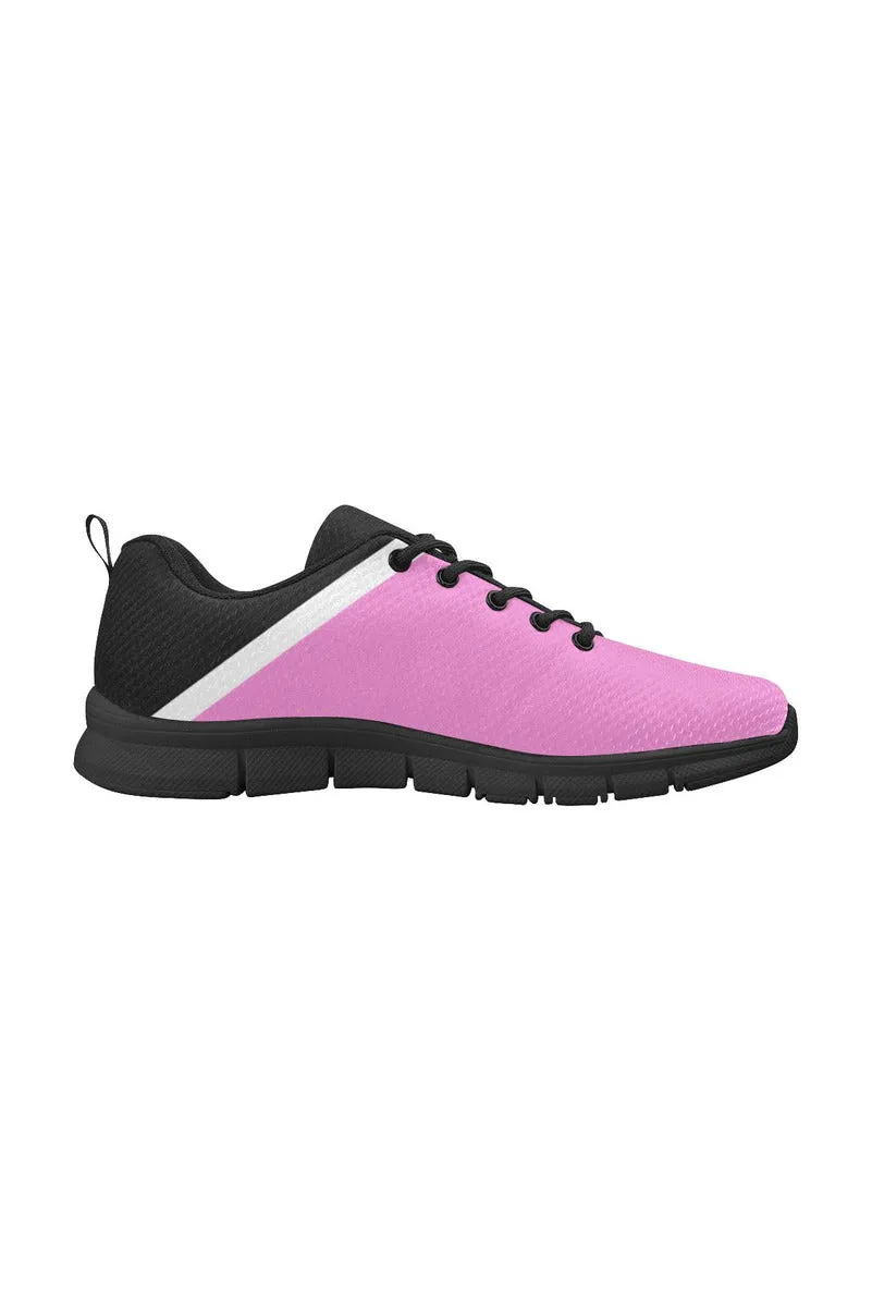 Pink & Black Women's Breathable Running Shoes (Model 055)