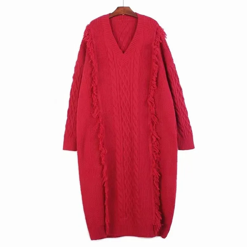 Pre Order:  Sheep Wool Cable Knit Dress