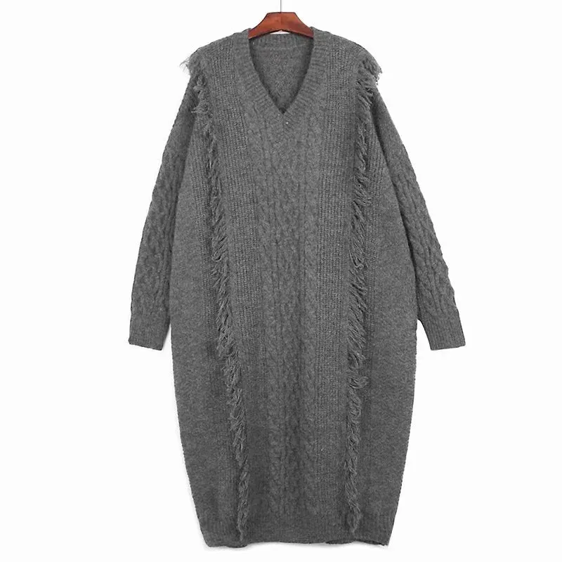 Pre Order:  Sheep Wool Cable Knit Dress