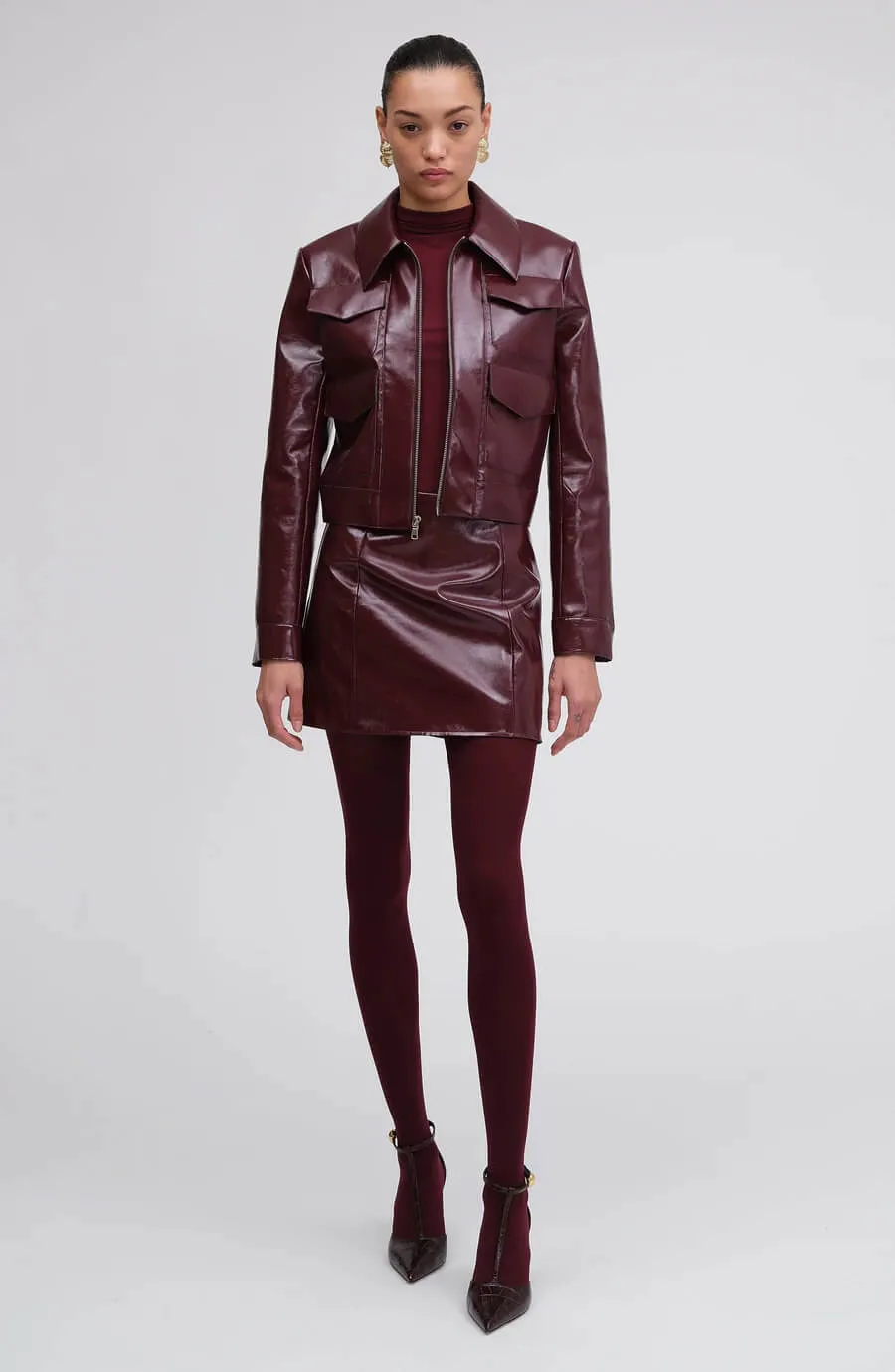 Ronny Kobo Linde Jacket in Oxblood