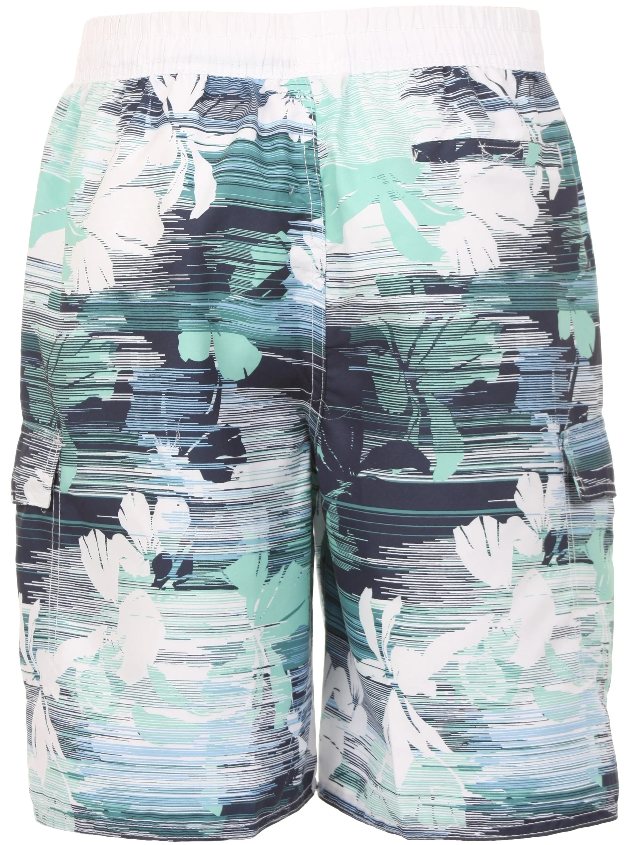 Sakkas Zayne Long Hoolah Hawaii Print Design Skate Surf Board Short / Swim Trunks