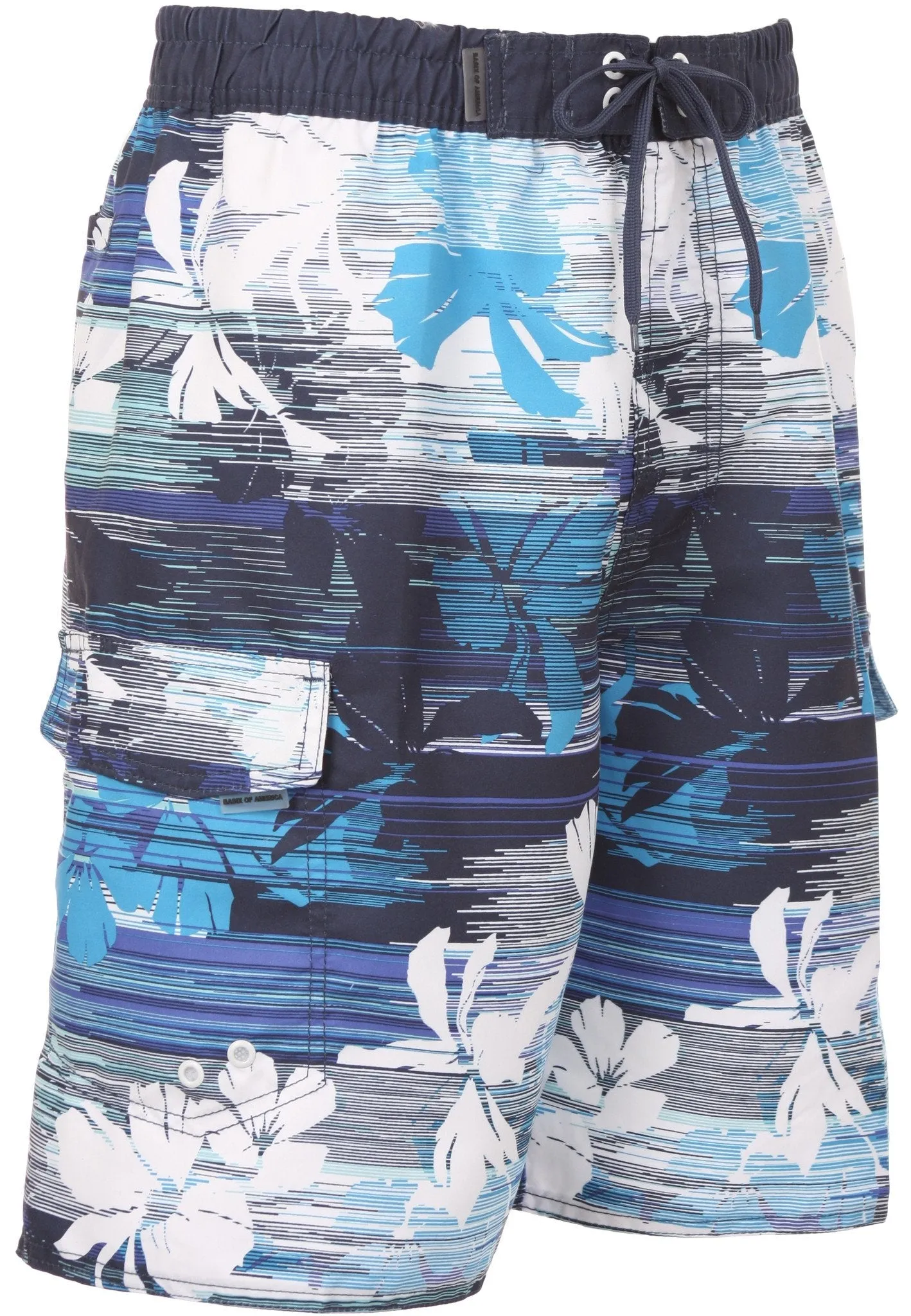 Sakkas Zayne Long Hoolah Hawaii Print Design Skate Surf Board Short / Swim Trunks