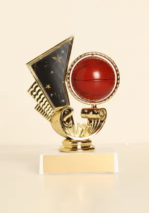 Spinning Basketball Figure on Base 6" Trophy