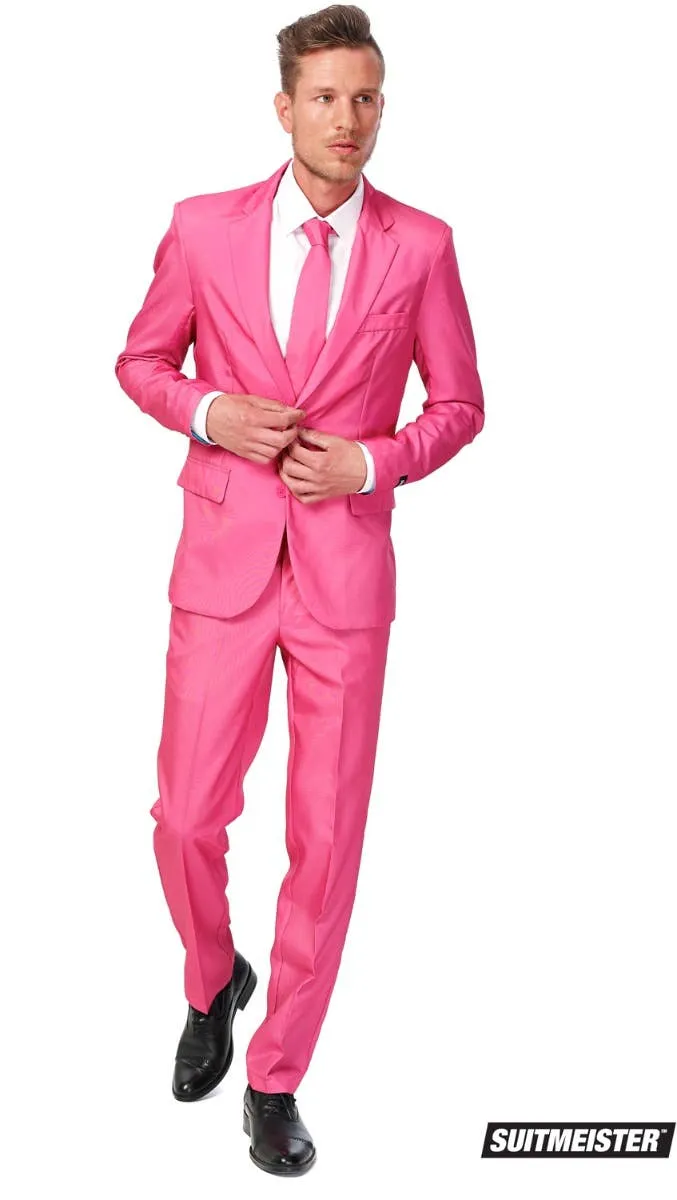 Suitmeister Bright Pink Suit Mens Costume