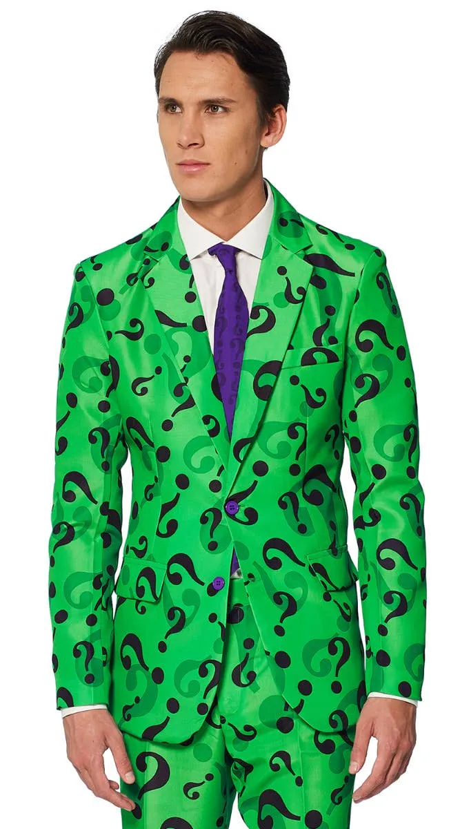 Suitmeister The Riddler Mens Novelty Green Suit