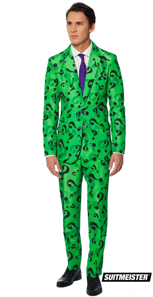 Suitmeister The Riddler Mens Novelty Green Suit