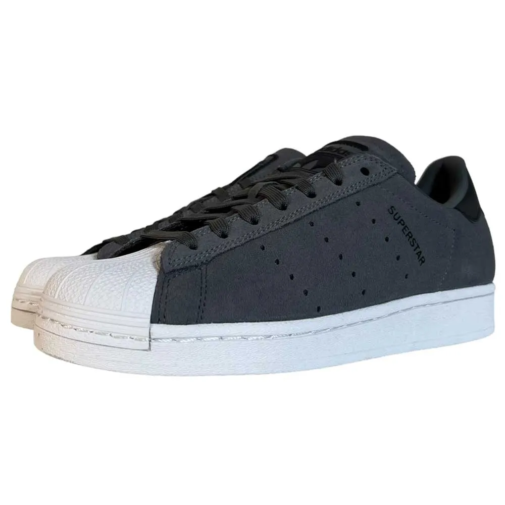 Superstar ADV Adidas Grey Black Suede Shoes Reflective Badging