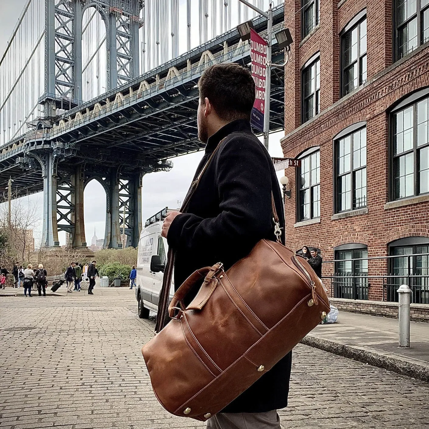 The Dagny Weekender | Large Leather Duffle Bag