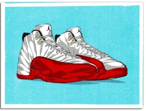 The Twelve: Wear Your Jays Jordan 12 Silkscreen Print by Eric Pagsanjan