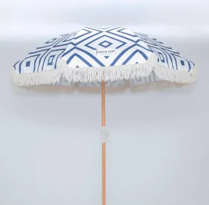 UV Protective Beach Umbrella with Fringe, Island Bella