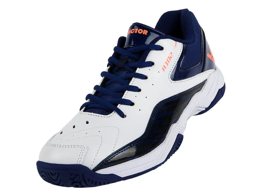 Victor A102 AB Unisex Court Shoes [Bright White/Blueprint]