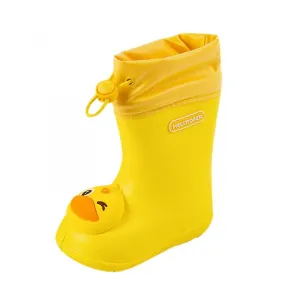 Yellow 170Children's Cartoon Pvc Rubber Waterproof Rain Boots Fashion Classic Baby Water Shoes Rabbit Frog Dolls Boys Girls